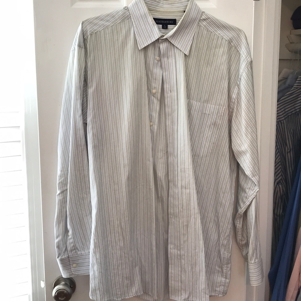 Men’s XL striped button down oxford shirt